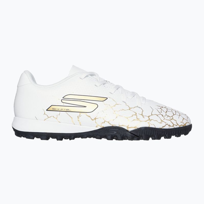 Buty piłkarskie dziecięce SKECHERS Skx_1.5 Youth Jr TF white/gold 9