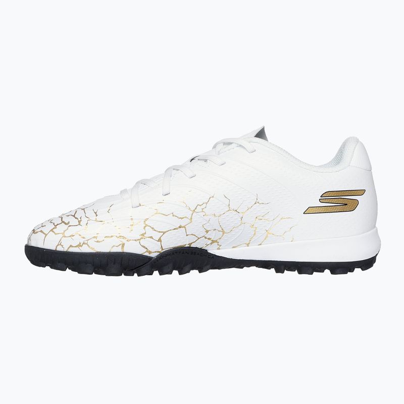 Buty piłkarskie dziecięce SKECHERS Skx_1.5 Youth Jr TF white/gold 10
