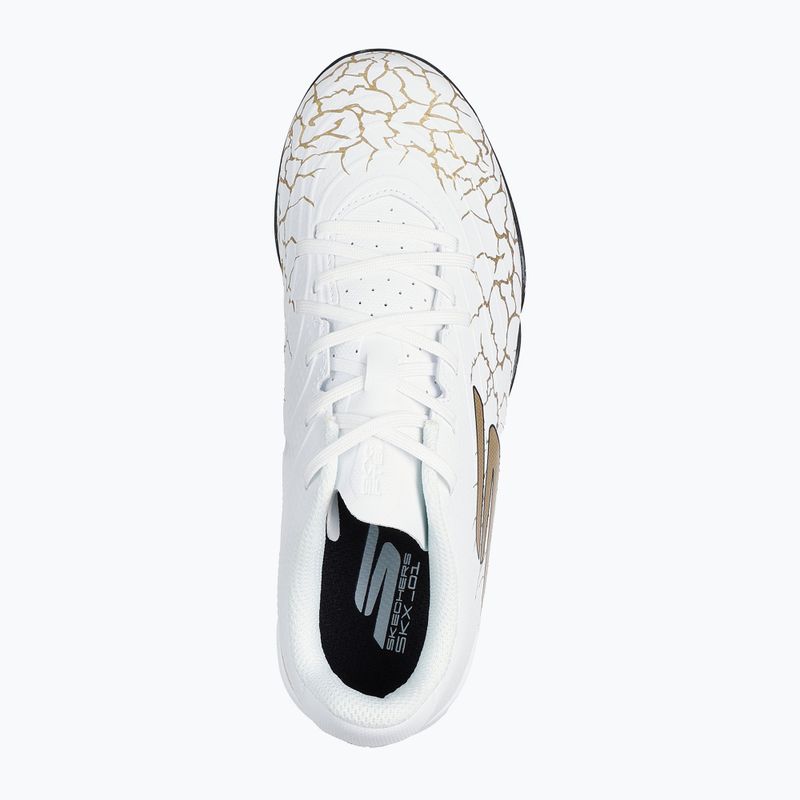 Buty piłkarskie dziecięce SKECHERS Skx_1.5 Youth Jr TF white/gold 11