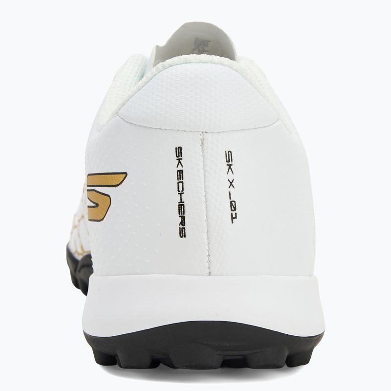 Buty piłkarskie dziecięce SKECHERS Skx_1.5 Youth Jr TF white/gold 6