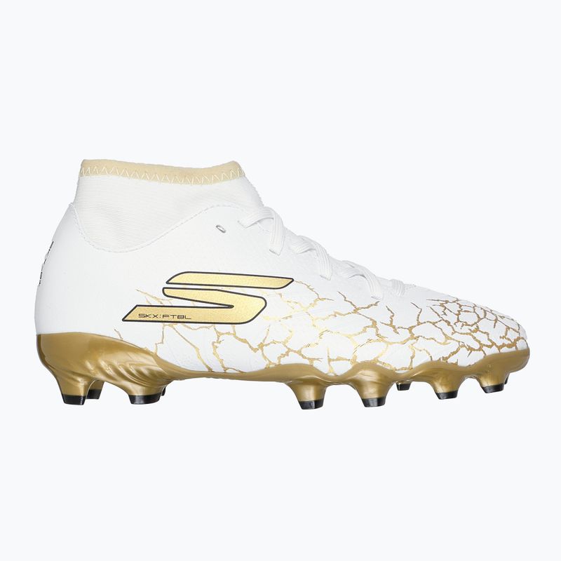 Buty piłkarskie dziecięce SKECHERS Skx_1.5 High Td Jr FG white/gold 9
