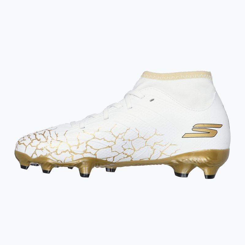 Buty piłkarskie dziecięce SKECHERS Skx_1.5 High Td Jr FG white/gold 10