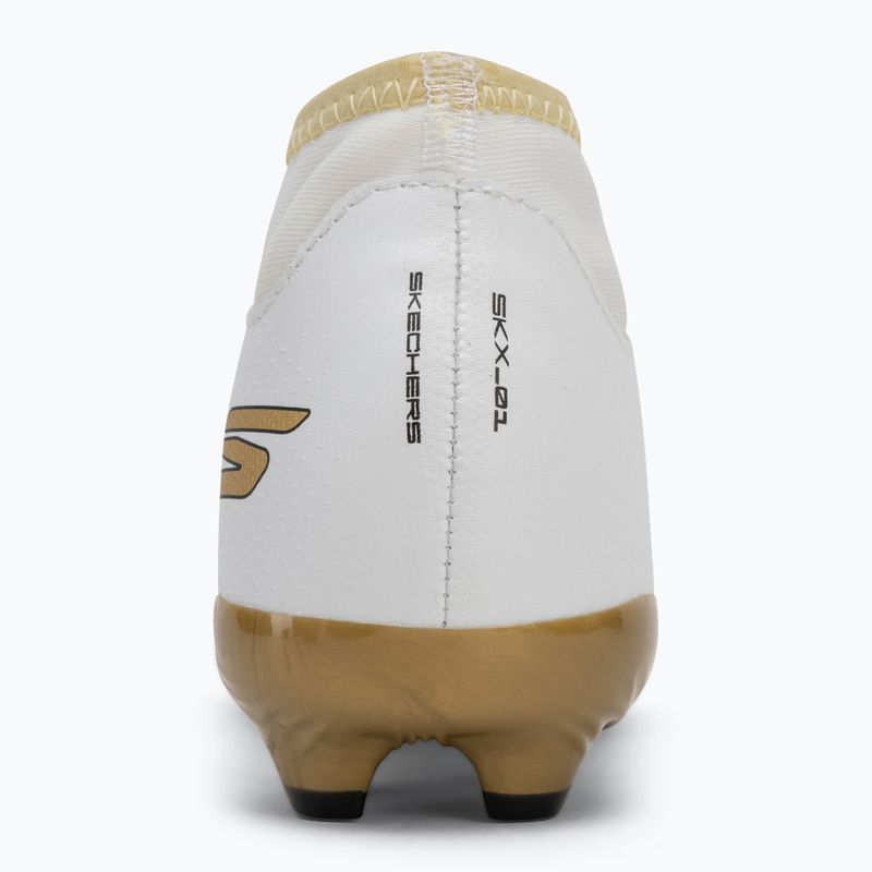 Buty piłkarskie dziecięce SKECHERS Skx_1.5 High Td Jr FG white/gold 6