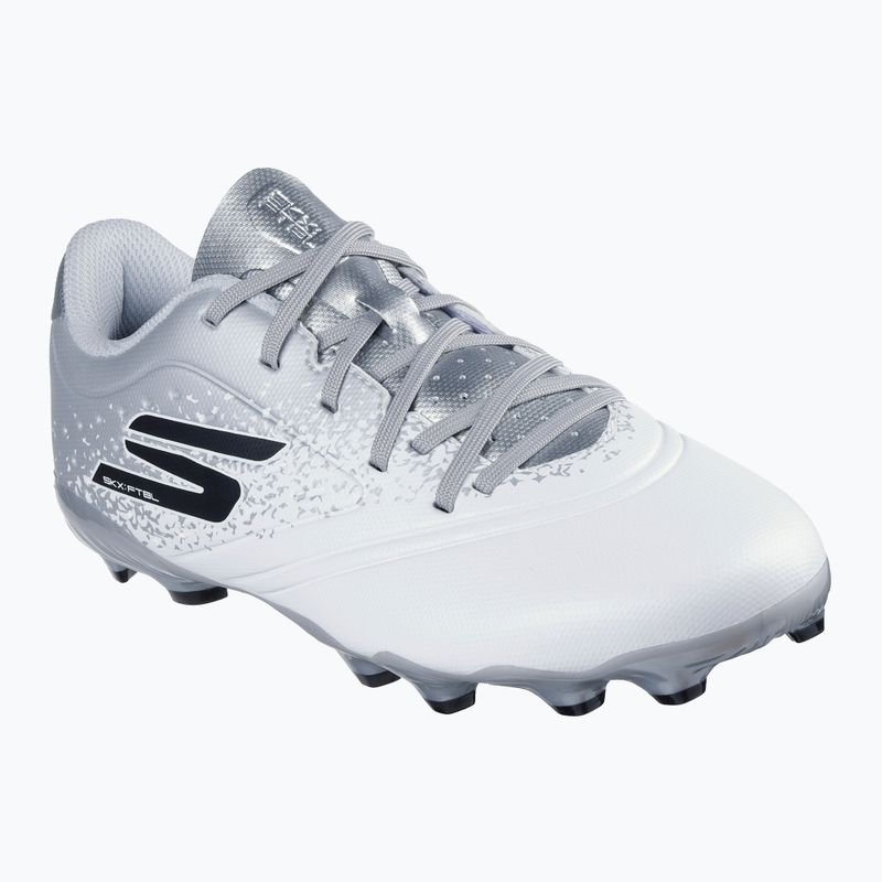 Buty piłkarskie dziecięce SKECHERS Razor 1.5 Youth Jr FG white/silver 8