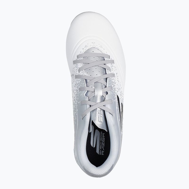 Buty piłkarskie dziecięce SKECHERS Razor 1.5 Youth Jr FG white/silver 11
