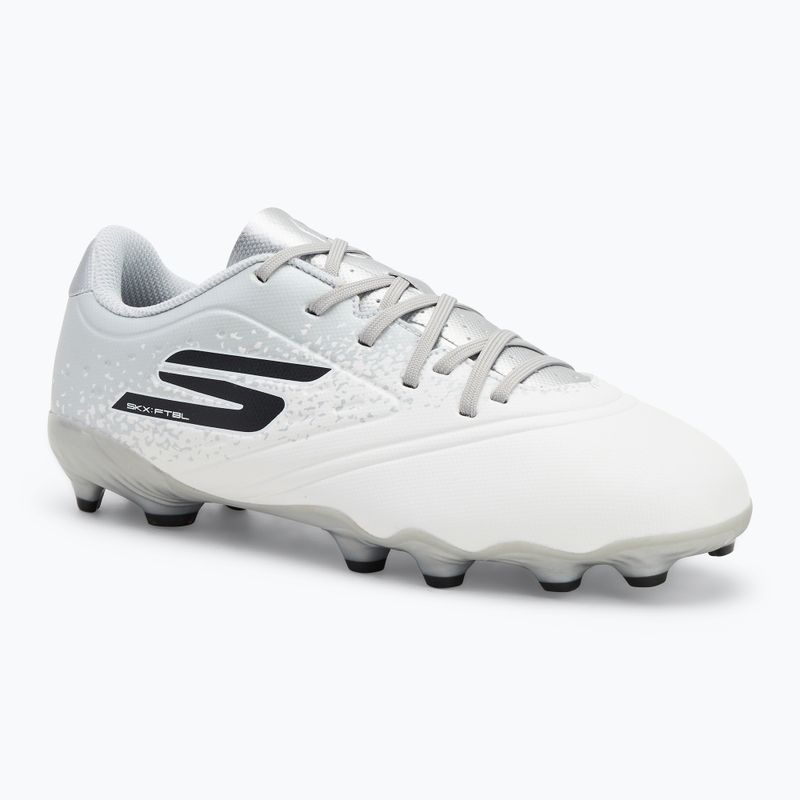 Buty piłkarskie dziecięce SKECHERS Razor 1.5 Youth Jr FG white/silver