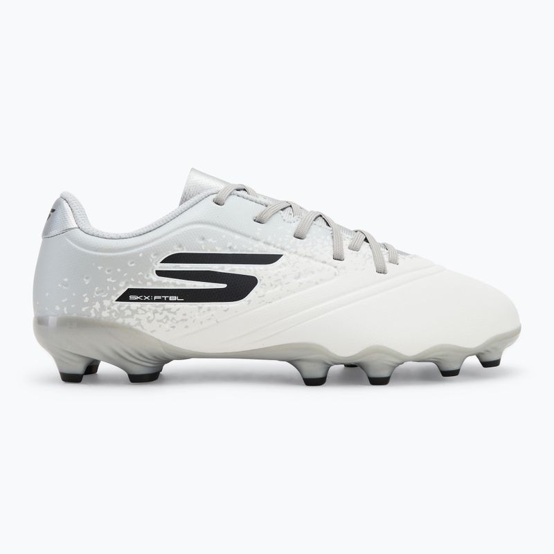 Buty piłkarskie dziecięce SKECHERS Razor 1.5 Youth Jr FG white/silver 2