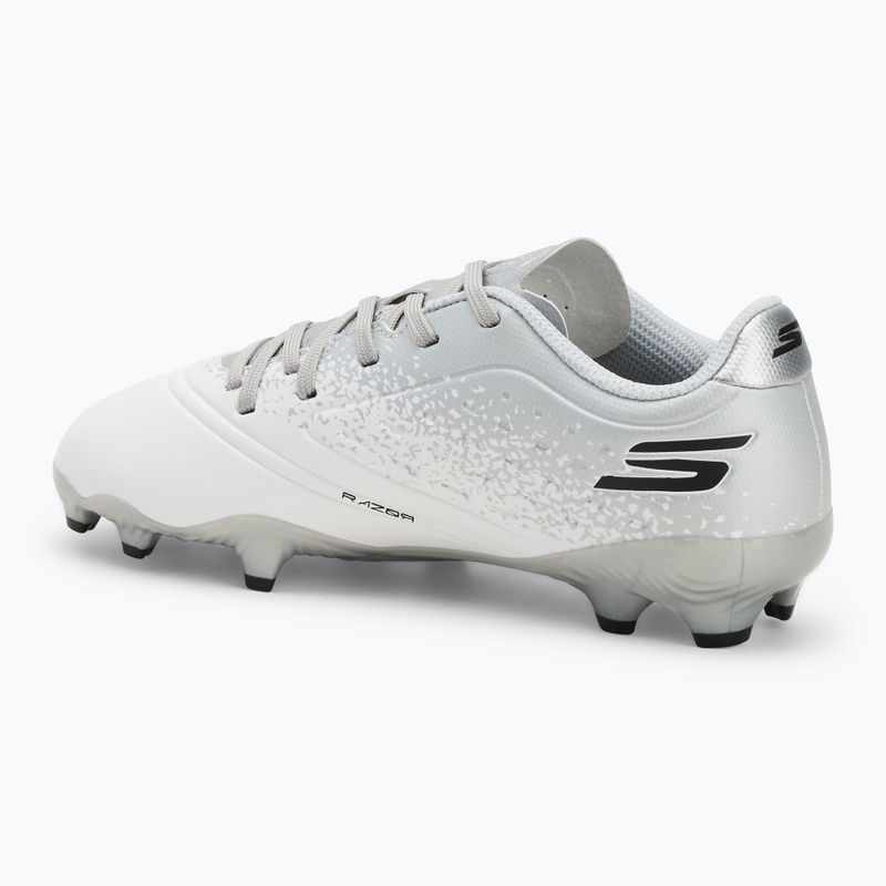 Buty piłkarskie dziecięce SKECHERS Razor 1.5 Td Jr FG white/silver 3
