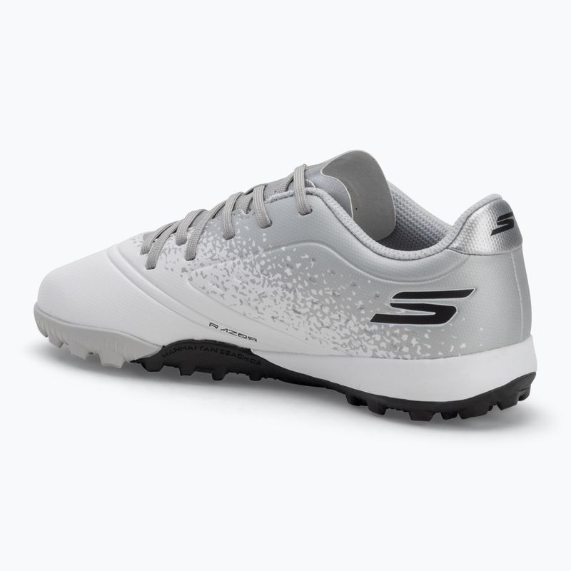 Buty piłkarskie dziecięce SKECHERS Razor 1.5 Youth Jr TF white/silver 3
