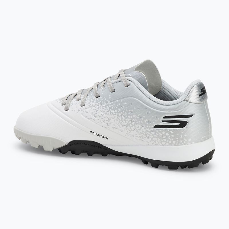 Buty piłkarskie dziecięce SKECHERS Razor 1.5 Td Jr TF white/silver 3