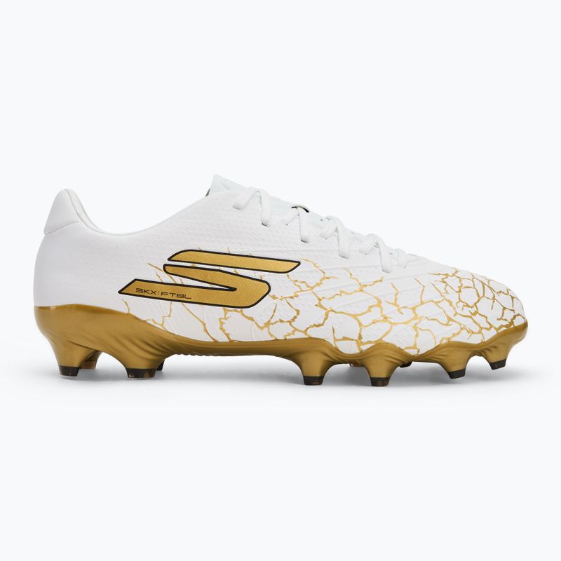 Buty piłkarskie męskie SKECHERS Skx_ 1.5 Academy FG white/gold 2
