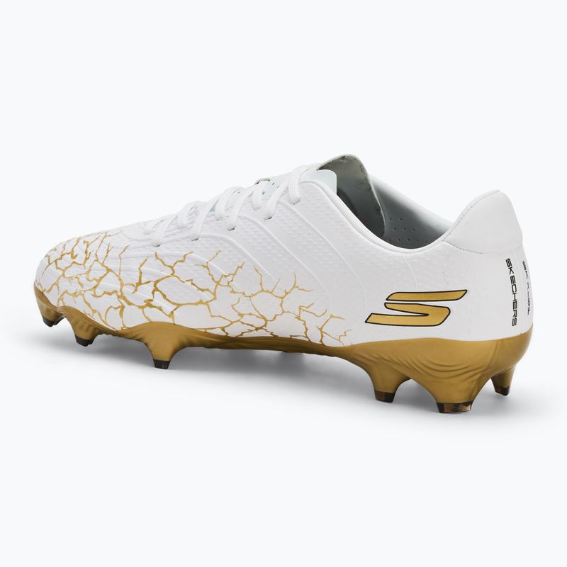 Buty piłkarskie męskie SKECHERS Skx_ 1.5 Academy FG white/gold 3