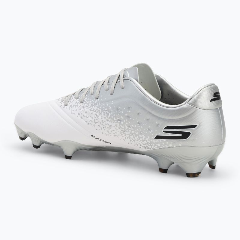 Buty piłkarskie męskie SKECHERS Razor 1.5 Academy FG white/silver 3