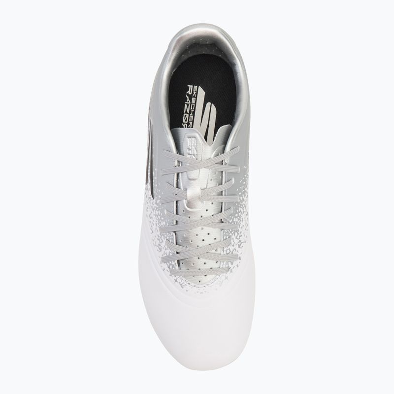 Buty piłkarskie męskie SKECHERS Razor 1.5 Academy FG white/silver 5