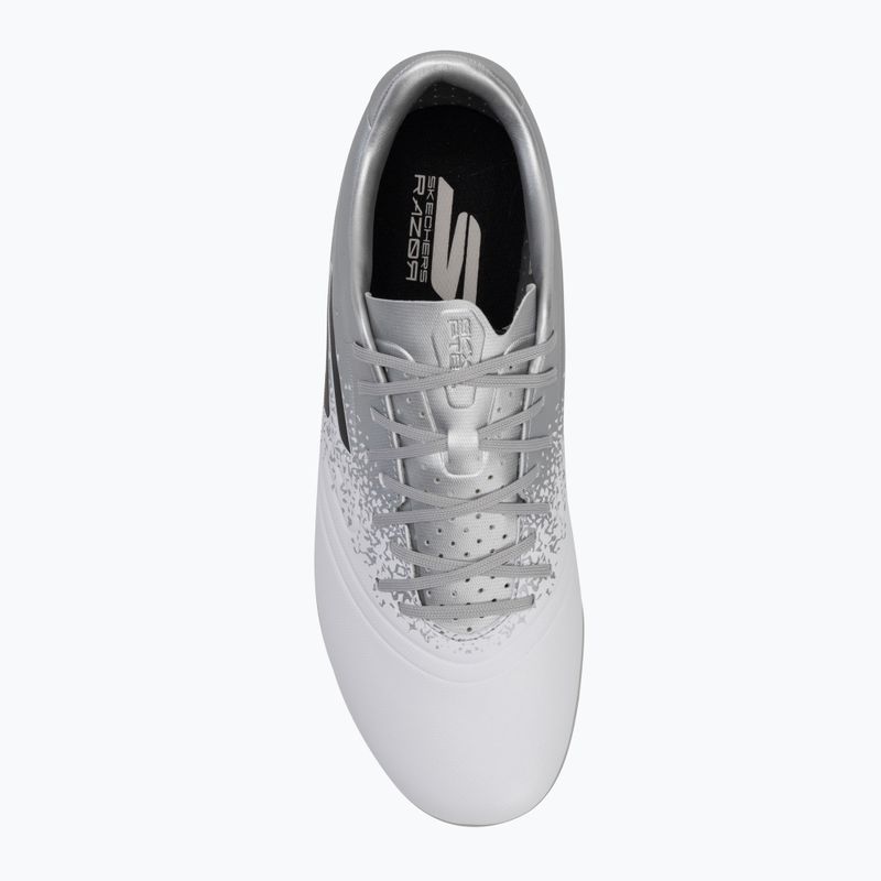 Buty piłkarskie męskie SKECHERS Razor 1.5 Academy TF white/silver 5