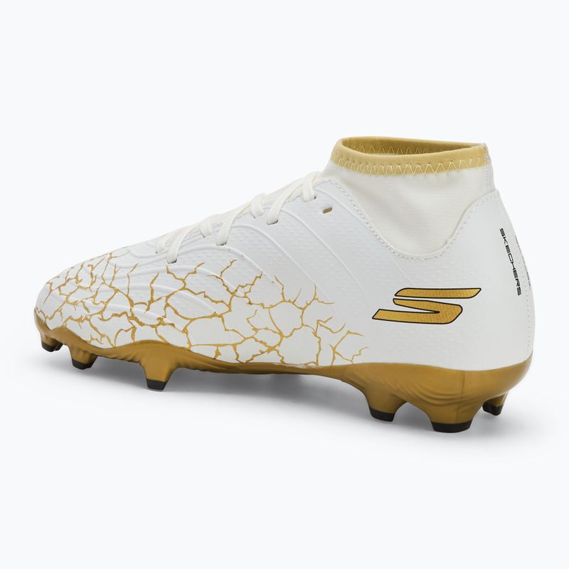 Buty piłkarskie dziecięce SKECHERS Skx 1.5 Youth High Jr FG white/gold 3