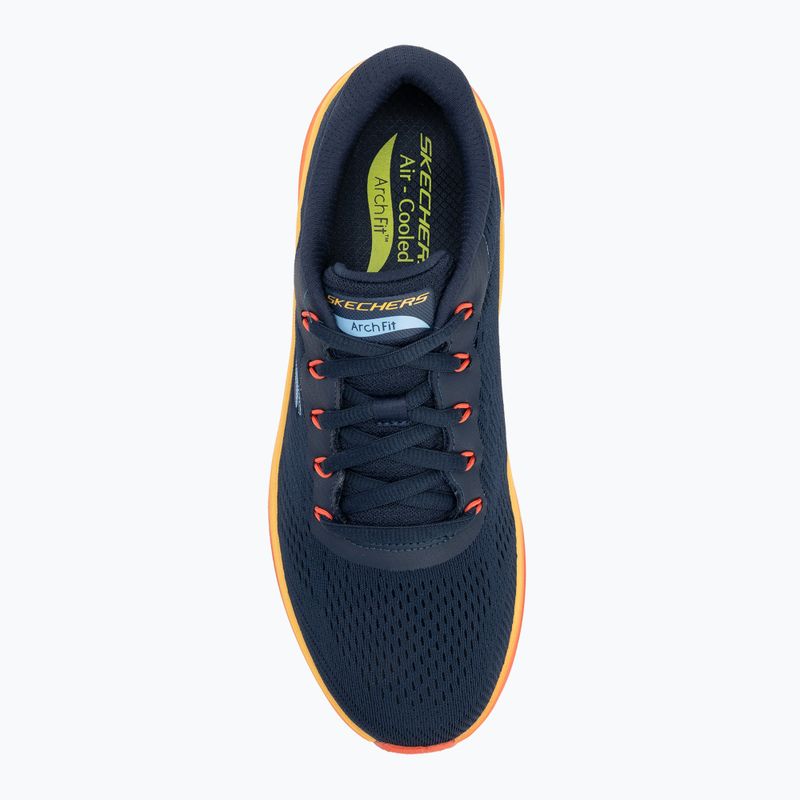 Buty męskie SKECHERS Arch Fit 2.0 navy leather/multi trim 5