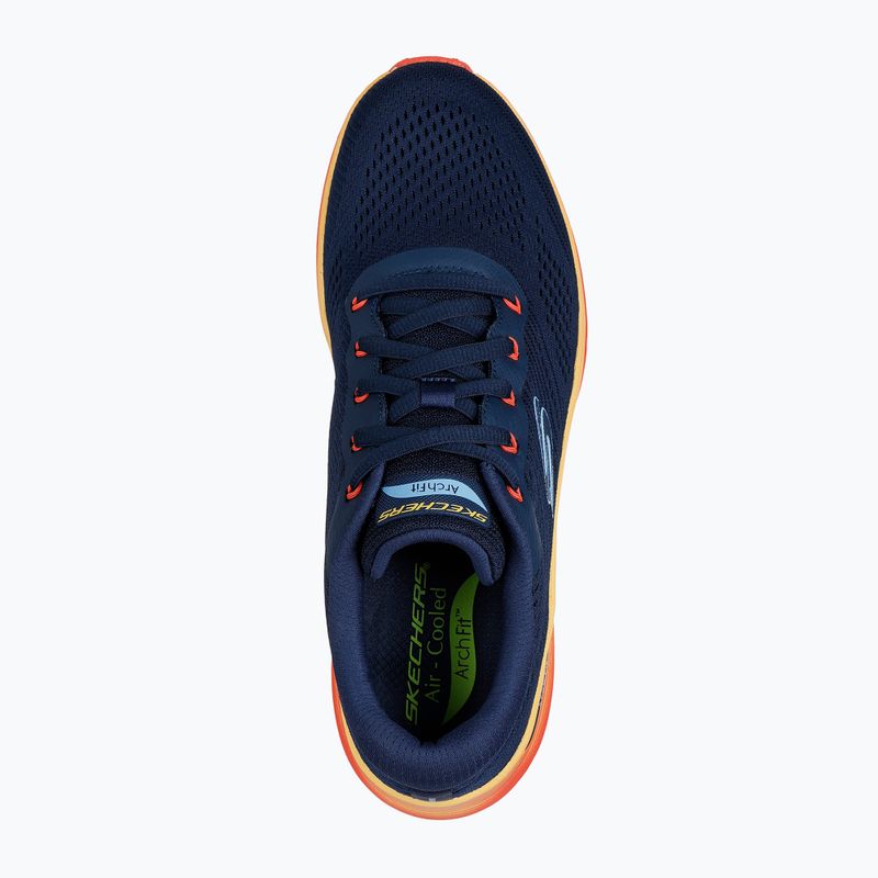 Buty męskie SKECHERS Arch Fit 2.0 navy leather/multi trim 5