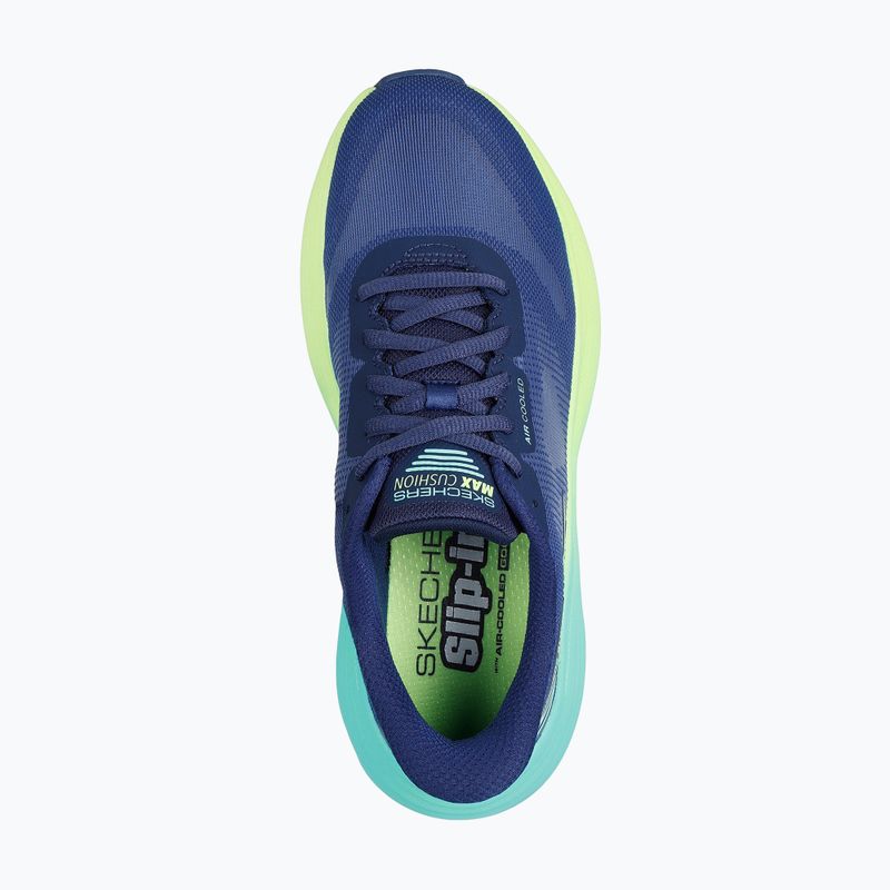 Buty do biegania damskie SKECHERS Max Cushioning Endeavour Hallandale navy/lime 5
