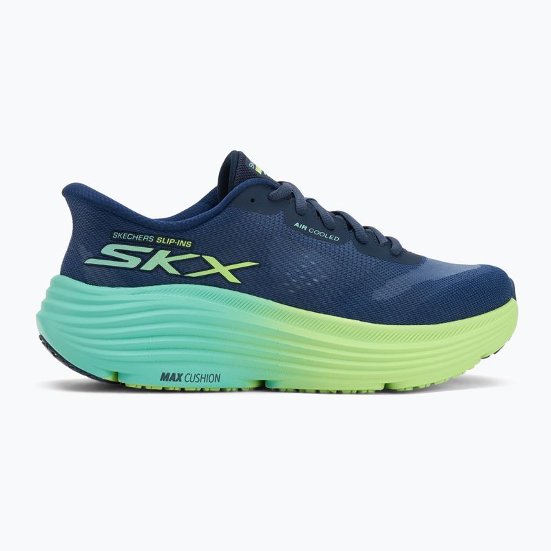 Buty do biegania damskie SKECHERS Max Cushioning Endeavour Hallandale navy/lime 2