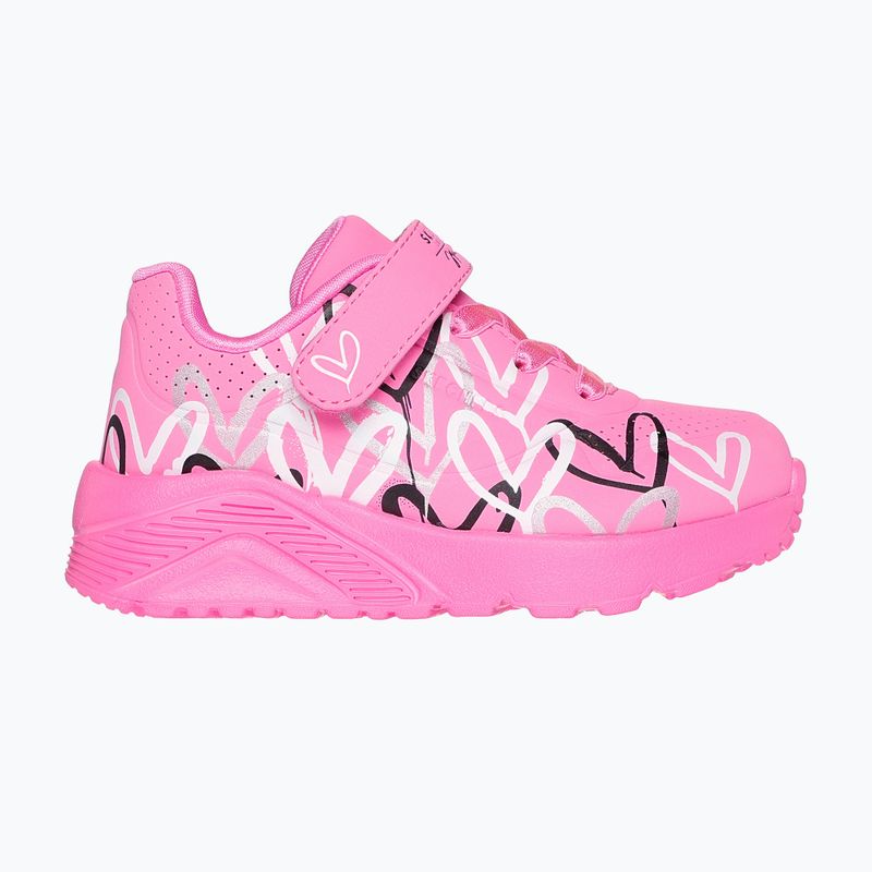 Buty dziecięce SKECHERS Uno Lite Love Levitate 314078N hot pink/multi 2