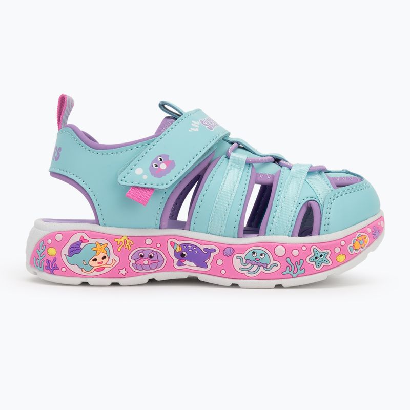 Sandały dziecięce SKECHERS Play Scene Splash Cute Crew turquoise/lavender 2