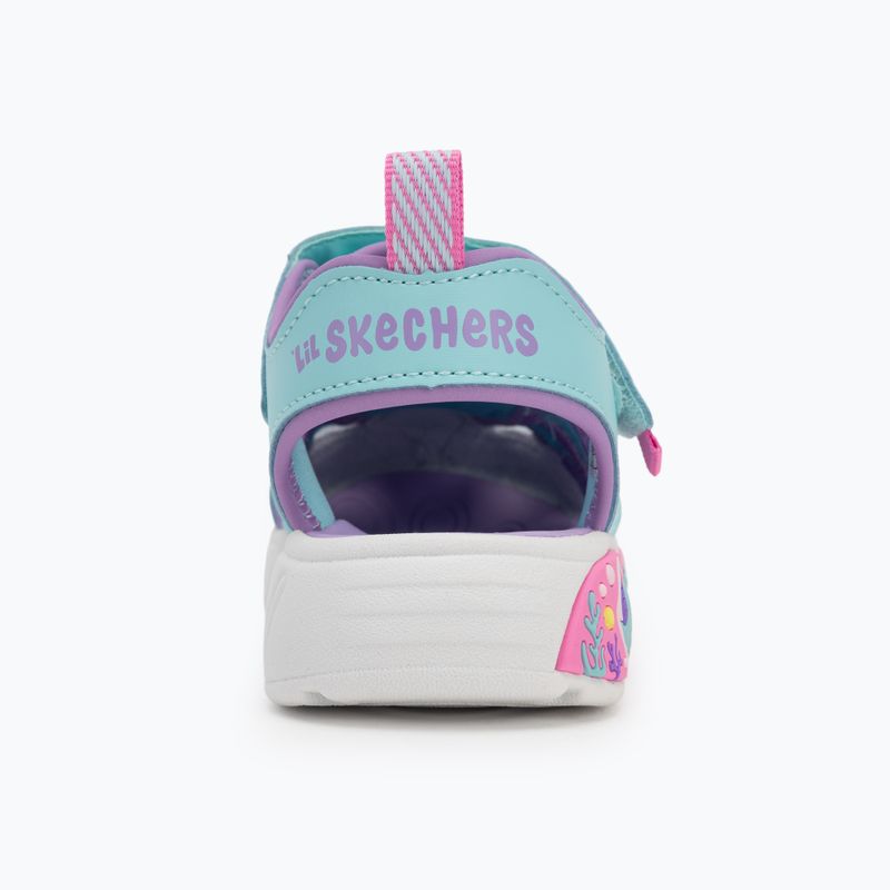 Sandały dziecięce SKECHERS Play Scene Splash Cute Crew turquoise/lavender 6