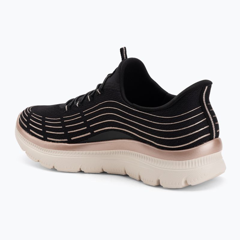 Buty damskie SKECHERS Summits Plus Soft Luster black/rose gold 3