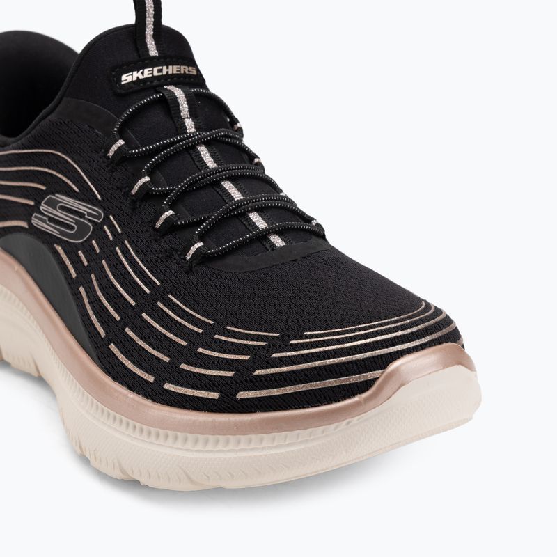 Buty damskie SKECHERS Summits Plus Soft Luster black/rose gold 7