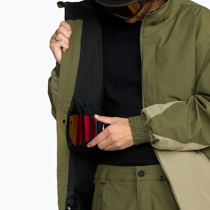 Kurtka snowboardowe męskie Volcom Longo GTX dark olive 12