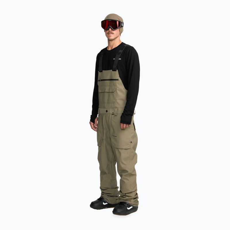 Spodnie snowboardowe męskie Volcom Roan Bib Overall military 5