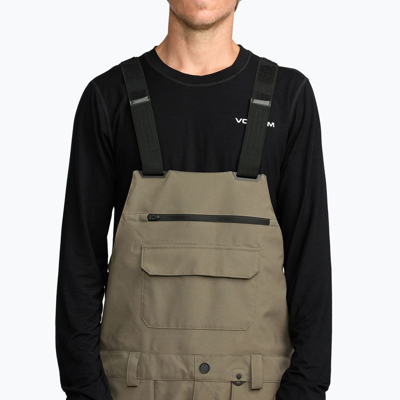 Spodnie snowboardowe męskie Volcom Roan Bib Overall military 6
