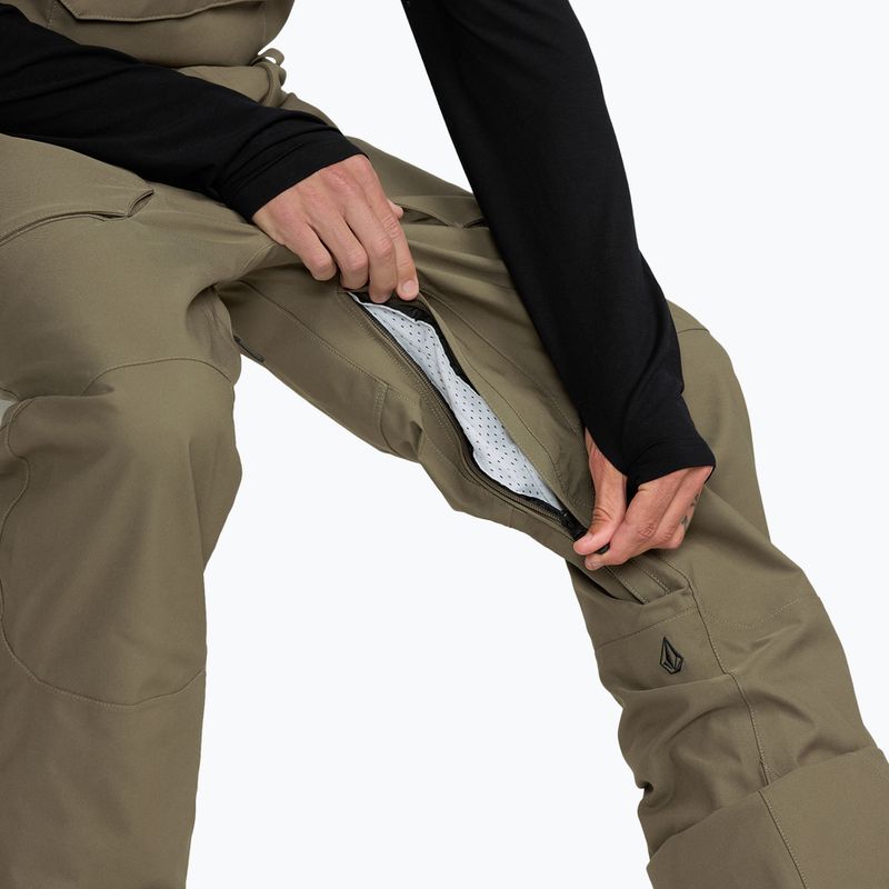 Spodnie snowboardowe męskie Volcom Roan Bib Overall military 9