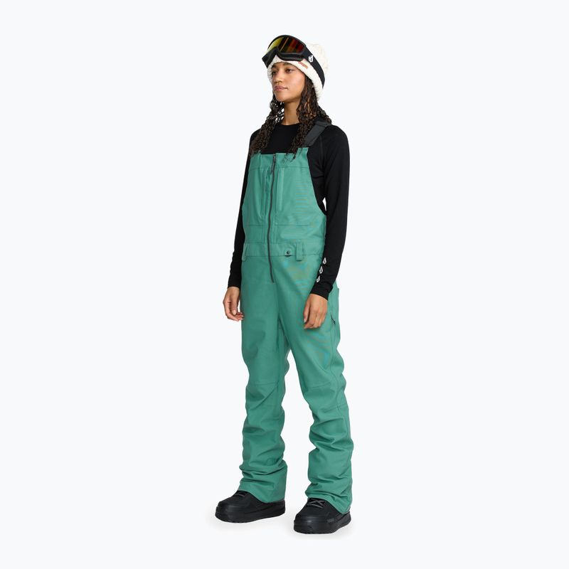 Spodnie narciarskie damskie Volcom Swift Bib Overall spruce green 5