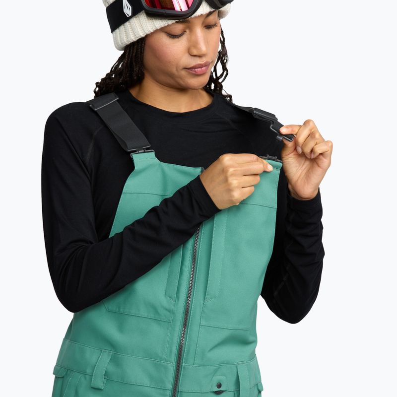 Spodnie narciarskie damskie Volcom Swift Bib Overall spruce green 7