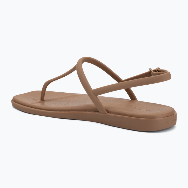 Sandały damskie Crocs Miami Thong Flip milk chocolate 3