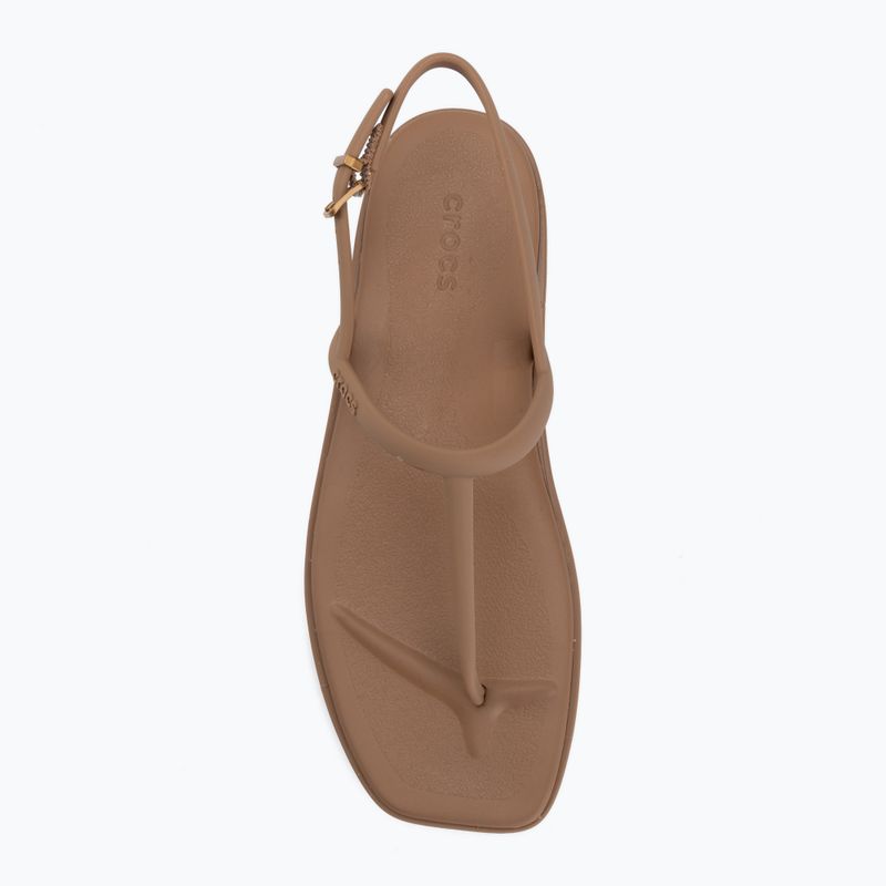 Sandały damskie Crocs Miami Thong Flip milk chocolate 5