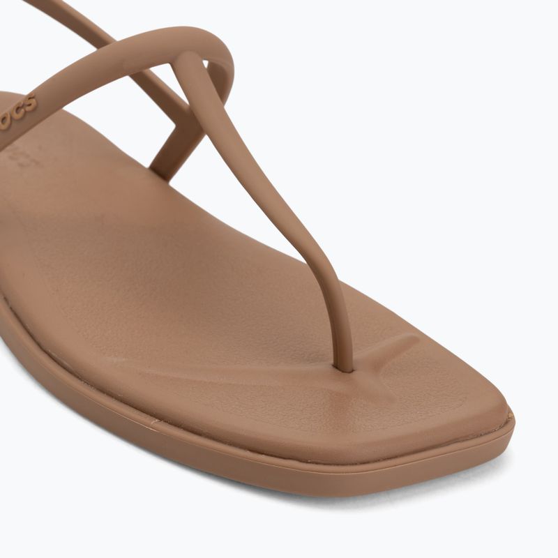 Sandały damskie Crocs Miami Thong Flip milk chocolate 7