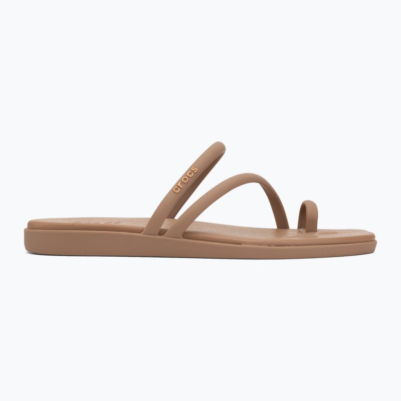 Klapki damskie Crocs Miami Toe Loop Sandal milk chocolate 2