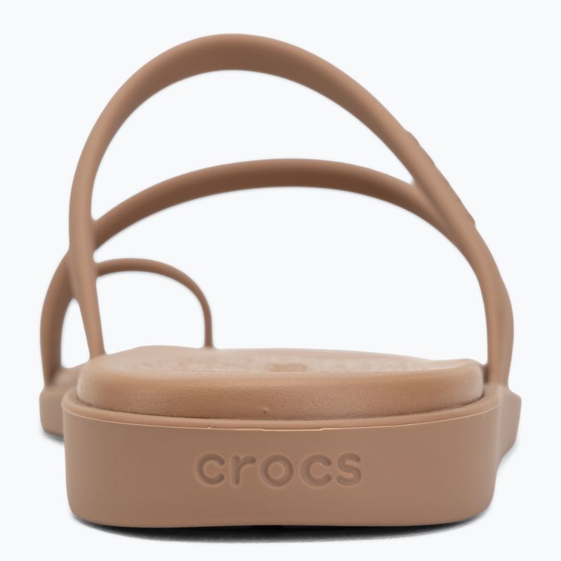 Klapki damskie Crocs Miami Toe Loop Sandal milk chocolate 6