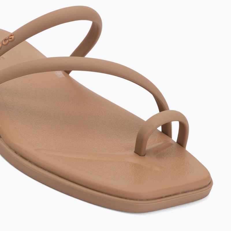 Klapki damskie Crocs Miami Toe Loop Sandal milk chocolate 7