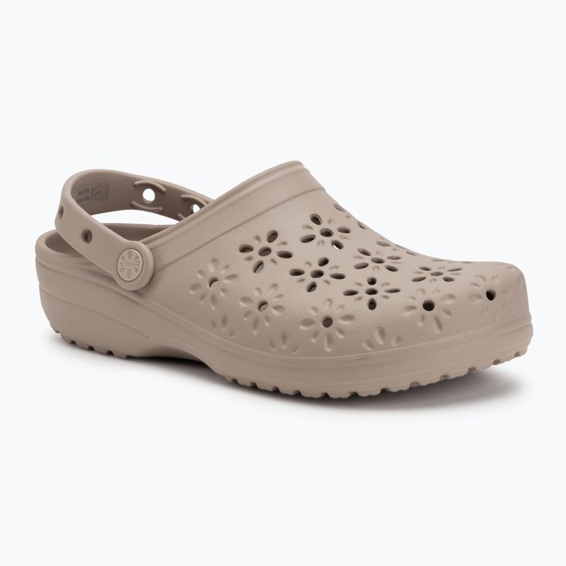 Klapki Crocs Classic Floral Cutout Clog taupe 2
