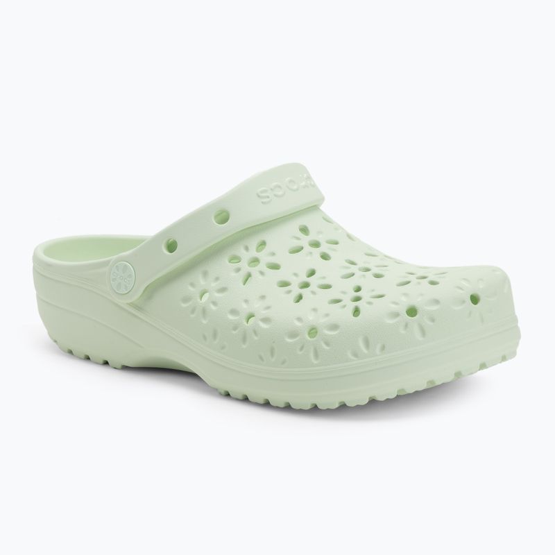 Klapki Crocs Classic Floral Cutout Clog jade tint