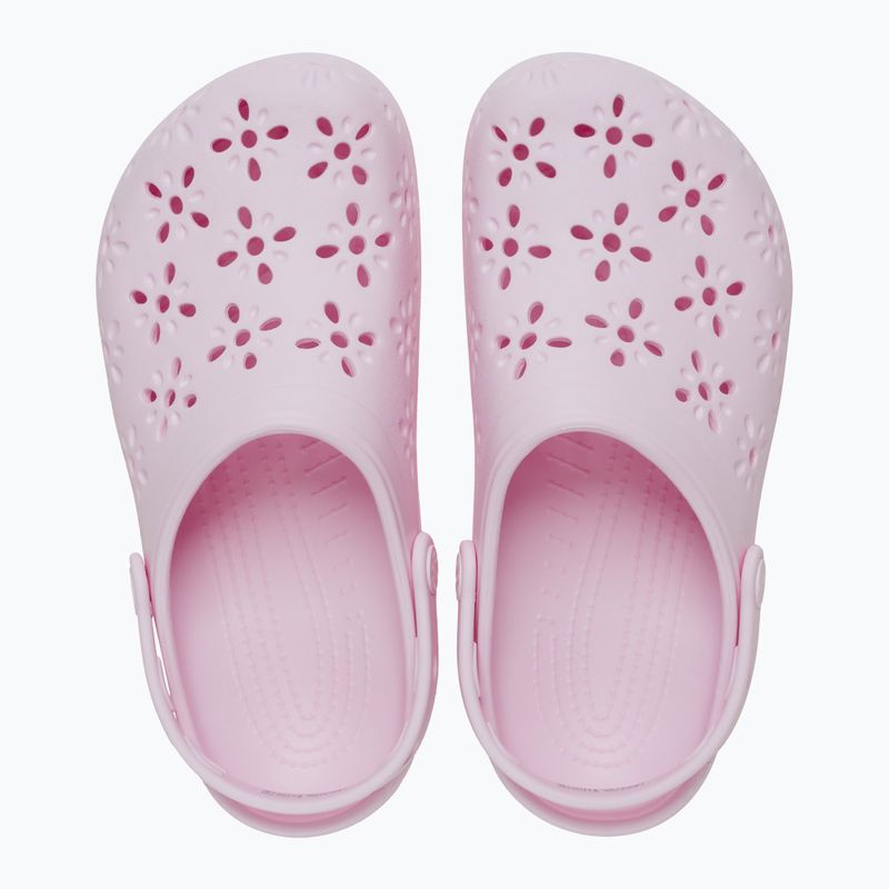 Klapki Crocs Classic Floral Cutout Clog pink milk 2