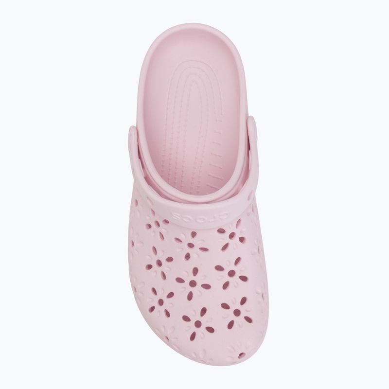 Klapki Crocs Classic Floral Cutout Clog pink milk 6