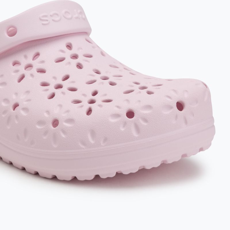 Klapki Crocs Classic Floral Cutout Clog pink milk 8