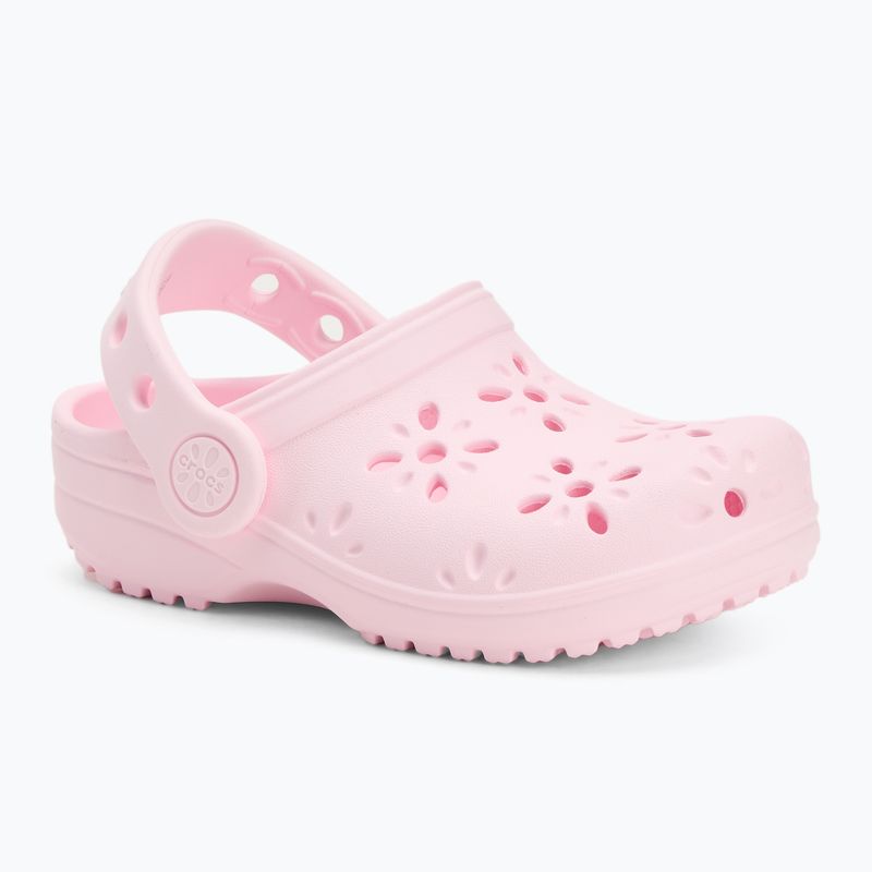 Klapki dziecięce Crocs Classic Floral Cutout Clog Kids Toddler pink milk 2