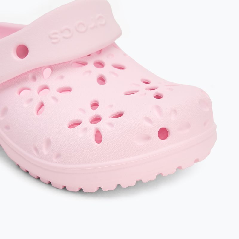 Klapki dziecięce Crocs Classic Floral Cutout Clog Kids Toddler pink milk 8