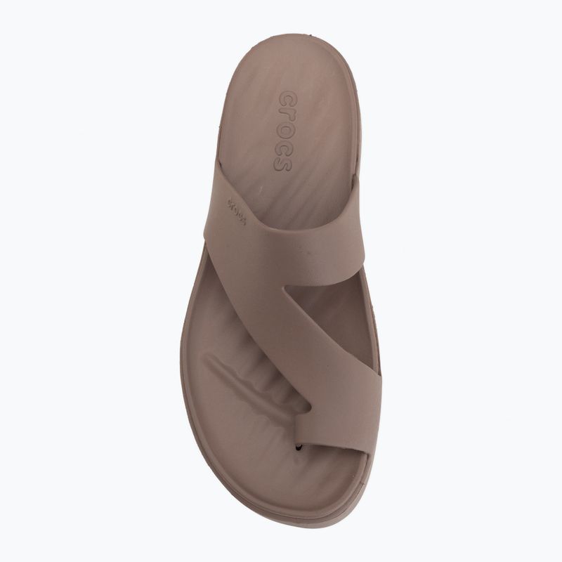 Japonki damskie Crocs Getaway Platform Toe Loop truffle 5