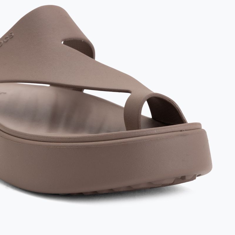 Japonki damskie Crocs Getaway Platform Toe Loop truffle 7